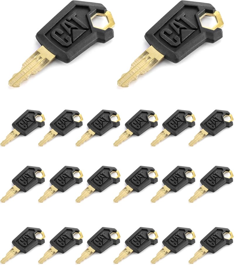 QWORK 5P8500 Cat Keys, 20 Pack Ignition Keys Compatible With Caterpillar Heavy Equipment - Image 1